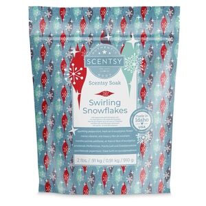 Scentsy Swirling Snowflakes Soak with Festive Colors